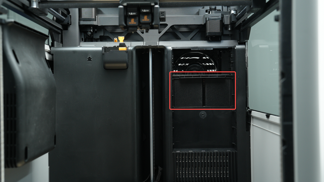 Compuerta de conmutación del filtro (solo visible después de retirar el filtro de aire)